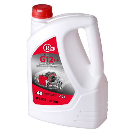  RED Антифриз, готовый к применению G12 КРАСНЫЙ 5кг R1205 1/3шт с доставкой Краснодар, Краснодарский край