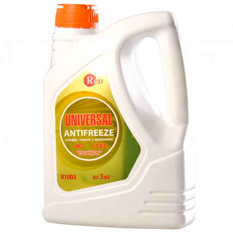  RED Антифриз, готовый к применению Universal ЖЕЛТЫЙ 3кг R1003 1/4шт