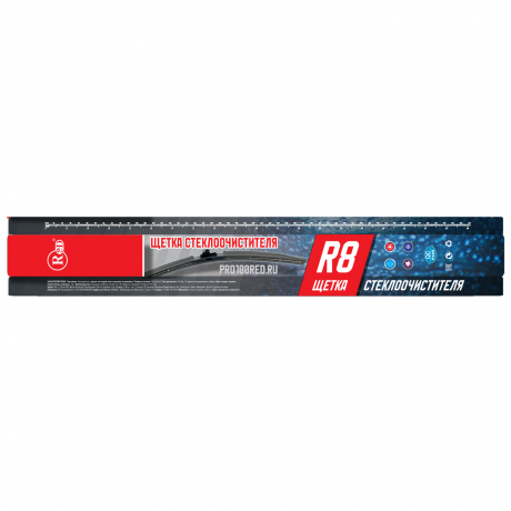  RED Щетка стеклоочистителя бескаркасная с переходниками 19"-475мм R8-19-475